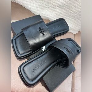 Coach Size 7womens black sandals